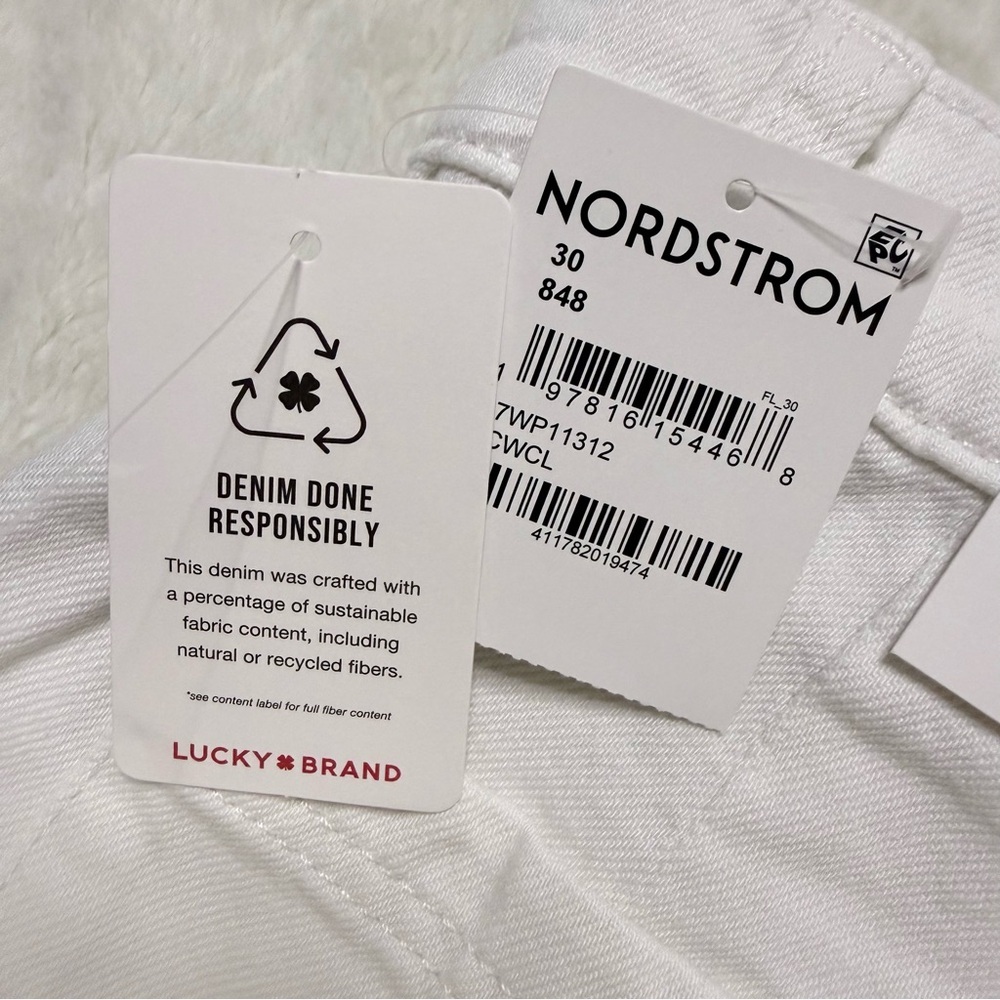 Lucky Brand Women’s Clean White High Waist Crop Wide Leg Jeans - Sz 10/30, NWT - Picture 15 of 16